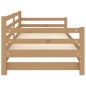 vidaXL Sofá cama extraíble madera de pino marrón miel 2x(90x200) cm vidaXL Sofá cama extraíble madera de pino marrón miel 2x(90x200) cm