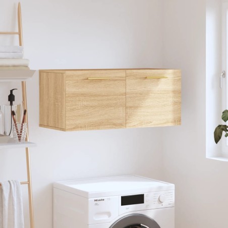 vidaXL Armario de pared madera ingeniería roble Sonoma 80x36,5x35 cm
