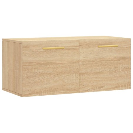 vidaXL Armario de pared madera ingeniería roble Sonoma 80x36,5x35 cm