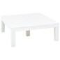 vidaXL Mesa de jardín de plástico blanco 78x78x31 cm vidaXL Mesa de jardín de plástico blanco 78x78x31 cm