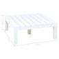 vidaXL Mesa de jardín de plástico blanco 78x78x31 cm vidaXL Mesa de jardín de plástico blanco 78x78x31 cm