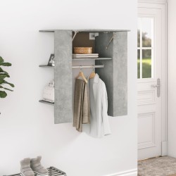 vidaXL Mueble de recibidor madera gris hormigón 97,5x37x99 cm