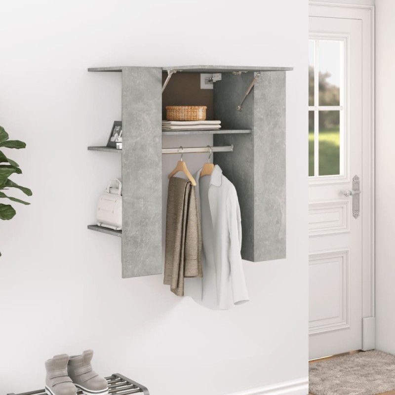 vidaXL Mueble de recibidor madera gris hormigón 97,5x37x99 cm vidaXL Mueble de recibidor madera gris hormigón 97,5x37x99 cm