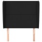 vidaXL Cabecero con orejas de cuero sintético negro 93x23x118/128 cm