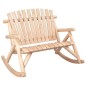 vidaXL Banco mecedora de jardín de 2 plazas madera abeto 123x96x102 cm vidaXL Banco mecedora de jardín de 2 plazas madera abeto 123x96x102 cm