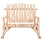 vidaXL Banco mecedora de jardín de 2 plazas madera abeto 123x96x102 cm vidaXL Banco mecedora de jardín de 2 plazas madera abeto 123x96x102 cm