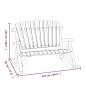 vidaXL Banco mecedora de jardín de 2 plazas madera abeto 123x96x102 cm vidaXL Banco mecedora de jardín de 2 plazas madera abeto 123x96x102 cm