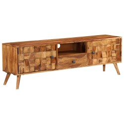 vidaXL Mueble TV madera maciza sheesham acabado miel 140x30x40 cm