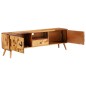 vidaXL Mueble TV madera maciza sheesham acabado miel 140x30x40 cm
