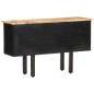 vidaXL Aparador de madera maciza de mango rugosa y acero 110x30x65 cm vidaXL Aparador de madera maciza de mango rugosa y acero 110x30x65 cm