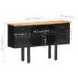 vidaXL Aparador de madera maciza de mango rugosa y acero 110x30x65 cm vidaXL Aparador de madera maciza de mango rugosa y acero 110x30x65 cm