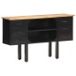 vidaXL Aparador de madera maciza de mango rugosa y acero 110x30x65 cm vidaXL Aparador de madera maciza de mango rugosa y acero 110x30x65 cm