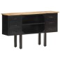 vidaXL Aparador de madera maciza de mango rugosa y acero 110x30x65 cm vidaXL Aparador de madera maciza de mango rugosa y acero 110x30x65 cm