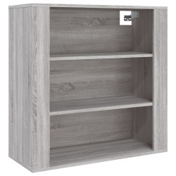 vidaXL Armario de pared madera contrachapada gris Sonoma 80x33x80 cm