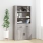 vidaXL Armario de pared madera contrachapada gris Sonoma 80x33x80 cm vidaXL Armario de pared madera contrachapada gris Sonoma 80x33x80 cm