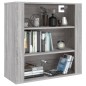 vidaXL Armario de pared madera contrachapada gris Sonoma 80x33x80 cm vidaXL Armario de pared madera contrachapada gris Sonoma 80x33x80 cm