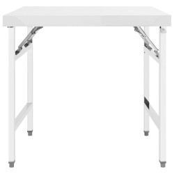 vidaXL Mesa de trabajo plegable para cocina acero 85x60x80 cm