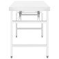 vidaXL Mesa de trabajo plegable para cocina acero 85x60x80 cm