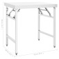 vidaXL Mesa de trabajo plegable para cocina acero 85x60x80 cm