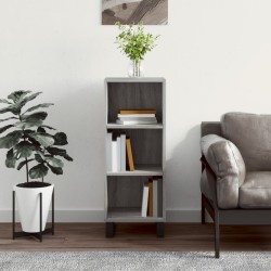 vidaXL Aparador de madera de ingeniería gris Sonoma 34,5x32,5x90 cm