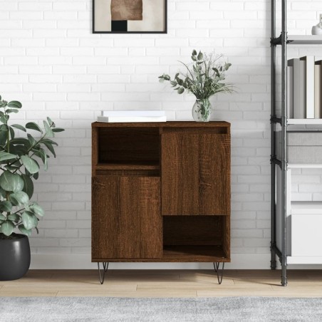 vidaXL Aparador madera contrachapada marrón roble 60x35x70 cm