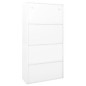 vidaXL Armario de oficina puerta corredera acero blanco 90x40x180 cm
