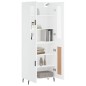 vidaXL Aparador alto madera contrachapada blanco 69,5x34x180 cm vidaXL Aparador alto madera contrachapada blanco 69,5x34x180 cm