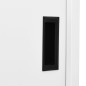 vidaXL Armario de oficina puerta corredera acero blanco 90x40x180 cm