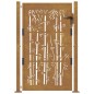 vidaXL Puerta de jardín acero corten diseño bambú 105x130 cm vidaXL Puerta de jardín acero corten diseño bambú 105x130 cm