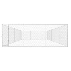 vidaXL Perrera de exterior de acero galvanizado 950x570x185 cm