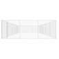 vidaXL Perrera de exterior de acero galvanizado 950x570x185 cm