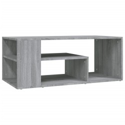 vidaXL Mesa de centro madera contrachapada gris Sonoma 100x50x40 cm