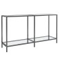 vidaXL Mesa consola transparente vidrio templado 140x35x75,5 cm vidaXL Mesa consola transparente vidrio templado 140x35x75,5 cm