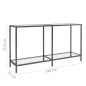 vidaXL Mesa consola transparente vidrio templado 140x35x75,5 cm vidaXL Mesa consola transparente vidrio templado 140x35x75,5 cm