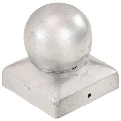 vidaXL Tapas para postes 6 uds metal galvanizado globo final 71x71 mm