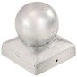 vidaXL Tapas para postes 6 uds metal galvanizado globo final 71x71 mm vidaXL Tapas para postes 6 uds metal galvanizado globo final 71x71 mm