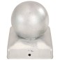 vidaXL Tapas para postes 6 uds metal galvanizado globo final 71x71 mm vidaXL Tapas para postes 6 uds metal galvanizado globo final 71x71 mm