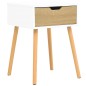 vidaXL Mesita de noche madera ingeniería blanco y Sonoma 40x40x56 cm