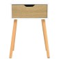 vidaXL Mesita de noche madera ingeniería blanco y Sonoma 40x40x56 cm