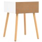 vidaXL Mesita de noche madera ingeniería blanco y Sonoma 40x40x56 cm
