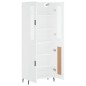 vidaXL Aparador alto madera contrachapada blanco 69,5x34x180 cm vidaXL Aparador alto madera contrachapada blanco 69,5x34x180 cm
