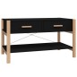 vidaXL Mesa de centro madera contrachapada negro 82x48x45 cm vidaXL Mesa de centro madera contrachapada negro 82x48x45 cm