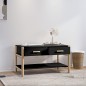 vidaXL Mesa de centro madera contrachapada negro 82x48x45 cm vidaXL Mesa de centro madera contrachapada negro 82x48x45 cm
