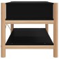 vidaXL Mesa de centro madera contrachapada negro 82x48x45 cm vidaXL Mesa de centro madera contrachapada negro 82x48x45 cm