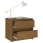vidaXL Mesita de noche madera maciza pino marrón miel 40x30,5x35,5 cm vidaXL Mesita de noche madera maciza pino marrón miel 40x30,5x35,5 cm