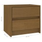 vidaXL Mesita de noche madera maciza pino marrón miel 40x30,5x35,5 cm vidaXL Mesita de noche madera maciza pino marrón miel 40x30,5x35,5 cm