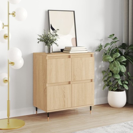 vidaXL Aparador de madera contrachapada roble Sonoma 60x35x70 cm