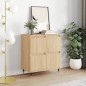 vidaXL Aparador de madera contrachapada roble Sonoma 60x35x70 cm vidaXL Aparador de madera contrachapada roble Sonoma 60x35x70 cm