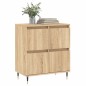 vidaXL Aparador de madera contrachapada roble Sonoma 60x35x70 cm vidaXL Aparador de madera contrachapada roble Sonoma 60x35x70 cm