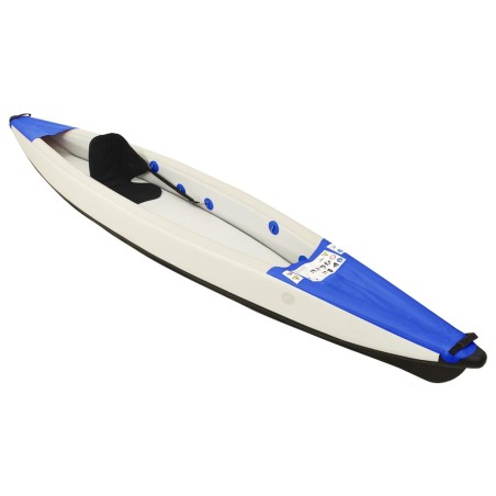 vidaXL Kayak inflable poliéster azul 375x72x31 cm